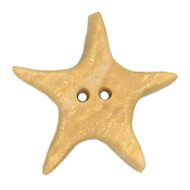 Button - Pale Gold Starfish, Large THUMBNAIL