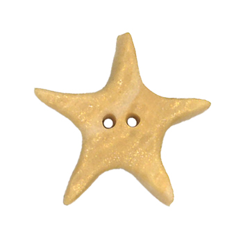 Button - Pale Gold Starfish, Medium MAIN