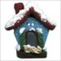 Button - Winter Birdhouse, Large