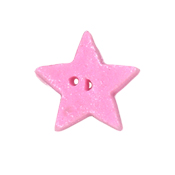 Button - Pink Lacy Pulled Star (Medium) THUMBNAIL