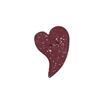 Button - Wispy Speckled Heart, Large MAIN