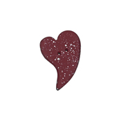 Button - Wispy Speckled Heart, Large THUMBNAIL
