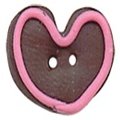 Button - Chocolate Heart with Pink Icing MAIN