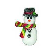 Button - Snowman in Scarf THUMBNAIL