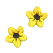 Button - Marbled Gold Sunflower, Small - Set of 2 THUMBNAIL