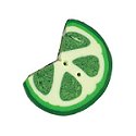 Button - Lime Wedge, Small MAIN