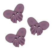 Button - Dusty Purple Butterfly, Set of 3 THUMBNAIL