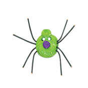 Button - Green Spider THUMBNAIL