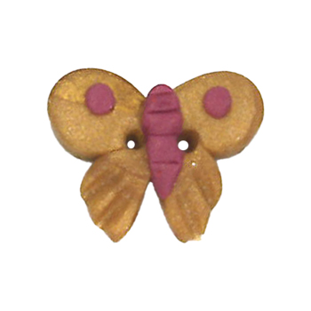 Button - Copper Social Butterfly, Small MAIN