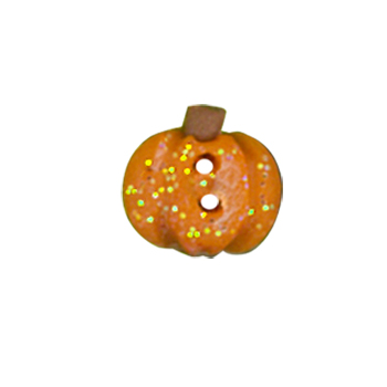 Button - Glitter Simple Pumpkin, Extra Small MAIN
