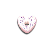 Button - Glitter Heart White, Extra Small THUMBNAIL