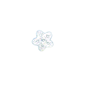 Button - White Disco Snowflake, Extra Small MAIN