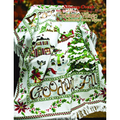 Book 517 Christmas Village Afghan SWATCH