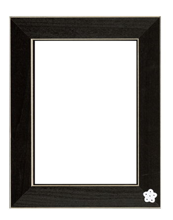 Button Frame - Snowflake 6x8 Black MAIN