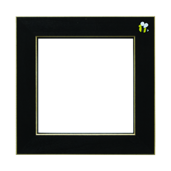 Button Frame - Bee 5x5 Black MAIN