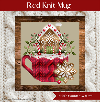 Shannon Christine Designs - Red Knit Mug MAIN