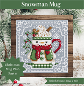 Shannon Christine Designs - Christmas Mug Club Part 8 - Snowman Mug THUMBNAIL