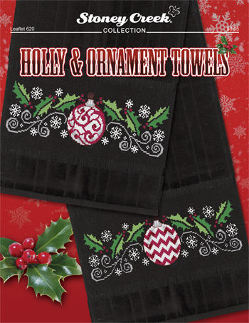 Leaflet 620 Holly and Ornament Towels MAIN