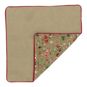 Prefinished Pillow Sham - 14ct Aida - 'Tis the Season Tan MAIN