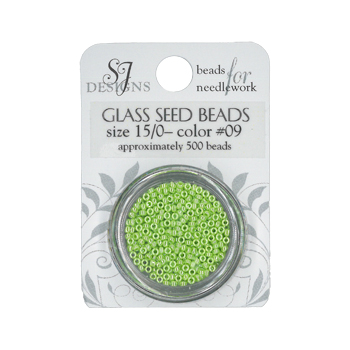 SJ Designs - 09 Leaf Green Pearl 15/0 Glass Seed Beads MAIN