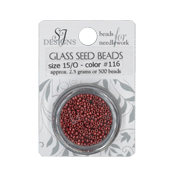 SJ Designs - 116 Claret Galvanized 15/0 Glass Seed Beads THUMBNAIL