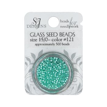 SJ Designs - 121 Aqua Alabaster S/L 15/0 Glass Seed Beads MAIN