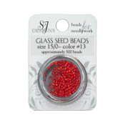 SJ Designs - 13 Ruby 15/0 Glass Seed Beads THUMBNAIL