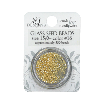 SJ Designs - 16 Light Gold 15/0 Glass Seed Bead (formerly SJ1816) MAIN