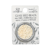 SJ Designs - 1806H Cream Pearl Hex-Cut 14/0 Glass Seed Beads THUMBNAIL