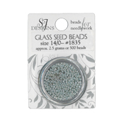 Sj Designs - 1835 Pale Grey Pearl 14/0 Glass Seed Beads THUMBNAIL