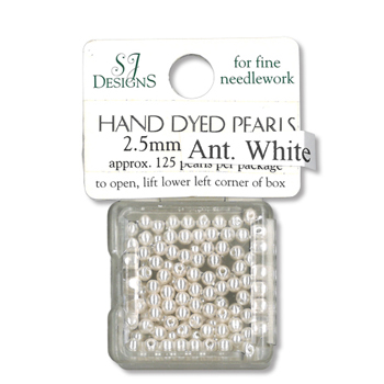 SJ Designs Faux Pearl 2.5mm Antique White MAIN