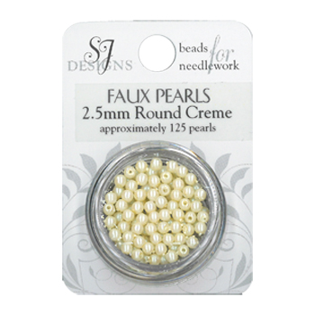 SJ Designs Faux Pearl 2.5mm Cream MAIN