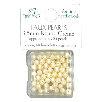 SJ Designs Faux Pearl 3.5mm Cream MAIN