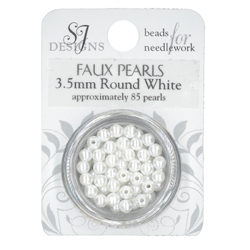 SJ Designs Faux Pearl 3.5mm White MAIN