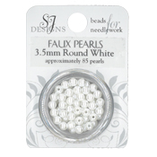 SJ Designs Faux Pearl 3.5mm White THUMBNAIL