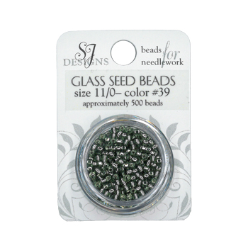 SJ Designs - 39 Pewter Silver Lined 11/0 Bead MAIN