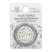 SJ Designs Faux Pearl 3mm Rainbow THUMBNAIL