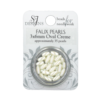 SJ Designs 3x6mm Oval Cream Pearls MAIN