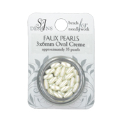 SJ Designs 3x6mm Oval Cream Pearls THUMBNAIL