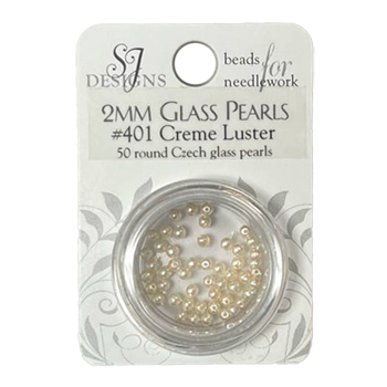 SJ Designs - 401 Creme Luster 2MM Glass Pearls MAIN