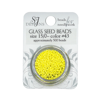 Sj Designs - 43 Lemon Pearl 15/0 Glass Seed Beads MAIN