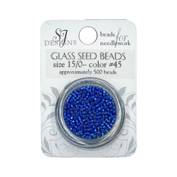 SJ Designs - 45 Sapphire S/L 15/0 Glass Seed Beads (formerly 1845 14/0) MAIN