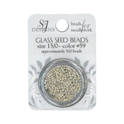 SJ Designs - 59 Silver Galvanized 15/0 Glass Seed Beads THUMBNAIL