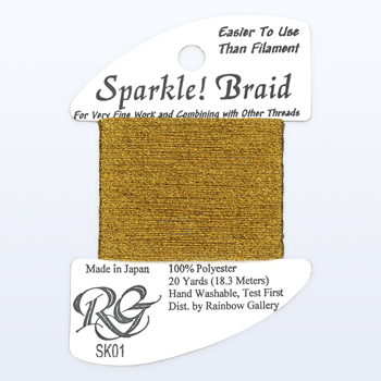 Rainbow Gallery - Sparkle! Braid SK01 Yellow Gold MAIN