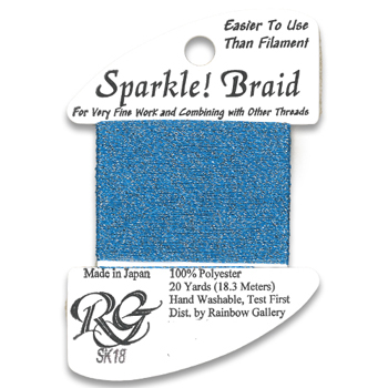 Rainbow Gallery - Sparkle Braid SK18 Silver Blue MAIN