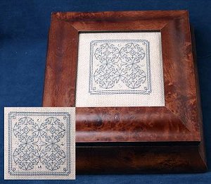 picture of The Sweetheart Tree - Teenie Tweenie 194 Celestial Circles Box Topper cross stitch chart with embellishments MAIN
