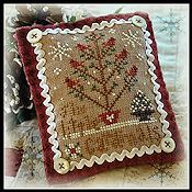 Little House Needleworks - 2012 Ornament #6 - Six Little Cardinals THUMBNAIL