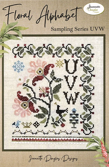 Jeannette Douglas Designs - Floral Alphabet Sampling Series - UVW MAIN