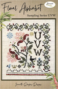 Jeannette Douglas Designs - Floral Alphabet Sampling Series - UVW THUMBNAIL