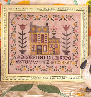 Pansy Patch Quilts and Stitchery - Tulip House Sampler MAIN